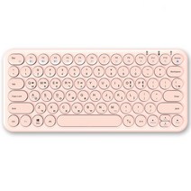 아이노트 충전식 멀티 블루투스 키보드, 일반형, X-KEY 38BTC, 파우더핑크
