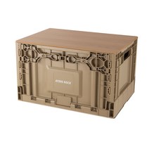 [브루클린웍스테이블] 에어즈락 캠핑 폴딩박스 오픈형, 박스 탄 + 상판 포켓 고무탭