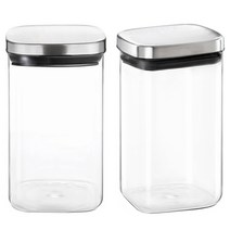 차이나다 스테인리스 사각 밀폐용기 800ml, 2개, 단품