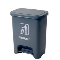 파불로스 빈스 페달 휴지통 45L, 진 회색, 1개