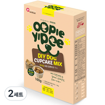브레드가든 반려동물 우피이피 연어칩 토핑 10g + 컵케이크 믹스 150g 간식 DIY 세트, 2세트, 연어