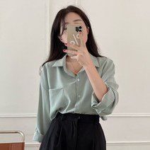 1015마켓 여성용 원포켓 베이직 셔츠