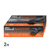 크린스킨 블랙마스터 니트릴장갑 L, 블랙, 대(L), 2개