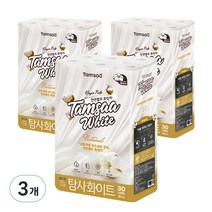 탐사 화이트 천연펄프 3겹 롤화장지 30m, 30롤, 3팩