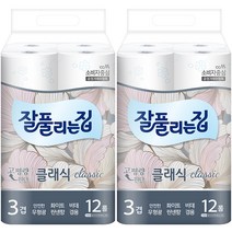 잘풀리는집 클래식 롤화장지 27m, 12롤, 2팩