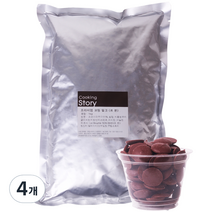 쿠킹스토리 르본 코팅 밀크초콜릿, 1kg, 4개