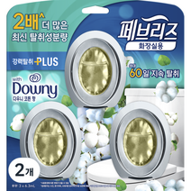 페브리즈 비치형 플러스 화장실용 다우니 코튼향 3p, 6.3ml, 2개