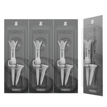 SNBRO 에스앤브로 스컬 에이밍 우레탄 높이조절 골프티 4p, 화이트