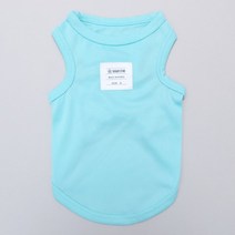 도기스타 강아지 조끼 나시 티셔츠, 비취