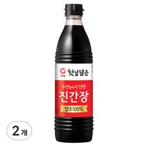 대상 청정원 햇살담은 두번 달여 더 진한 진간장, 840ml, 2개