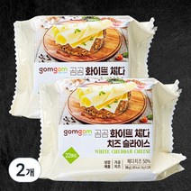 곰곰 화이트 체다치즈 슬라이스, 396g, 2개