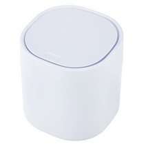 코멧 홈 터치 미니 화장대 휴지통, 화이트, 1개