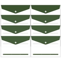 투영디자인 엘리트 포켓 봉투화일, 모던카키, 8개입