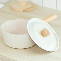 탐사 IH인덕션 우드핸들 편수 냄비 (고급형 2.5T), 18cm, 크림화이트