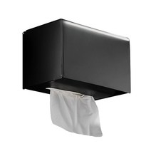 바이챈스 사각 미니 스테인리스 핸드타올 케이스 소형, 블랙, 1개