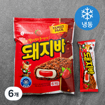 롯데웰푸드 롯데 돼지바 (냉동), 420ml, 6개