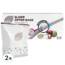 EZn이지엔 슬라이더 지퍼백, 특대(XL) 이상, 45개입, 2개
