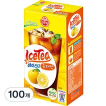 오뚜기 아이스티 유자맛, 14g, 100개