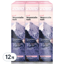 2080 퓨어 치약 핑크 마일드민트향, 120g, 12개