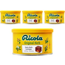 스위스 허브캔디 리콜라 오리지널드럼, 100g, 4개