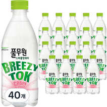 풀무원샘물 브리지톡 탄산수 자몽, 500ml, 40개