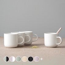 보울보울 레트로라인 머그컵 320 ml, 밀크화이트, 4개