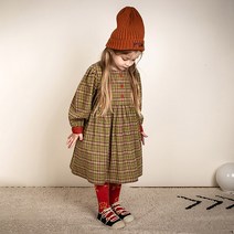 쁘띠뮤 여아용 비쥬체크 원피스 EMTBC04