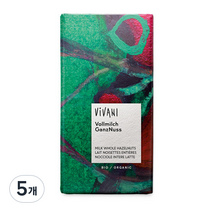 비바니 유기농 통헤즐넛 초콜릿, 100g, 5개