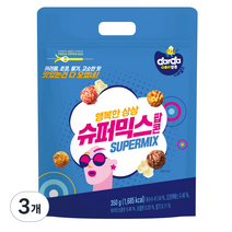 제이앤이 darda by 커널스 팝콘 슈퍼믹스 지퍼팩 낱개, 350g, 3개