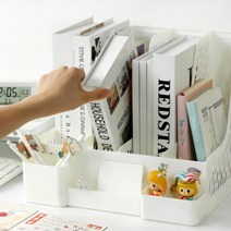 다잇 책상 수납 책꽂이, 화이트, 4단