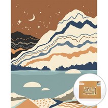 아트조이 물감 2배 DIY 명화그리기 40 x 50 cm, 별빛이 쏟아지는 밤