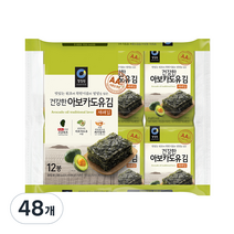 청정원 건강한 아보카도유김 재래김, 4g, 48개