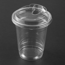 탐사 투명 PET 아이스컵 + 스트로우프리 뚜껑, 1개, 100개, 410ml