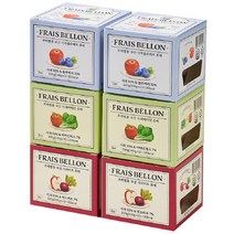 [프뢰벨롱] 프레벨롱 국산 과일퓨레 6팩 세트, 1세트, 사과블루베리, 사과비트, 사과비타민