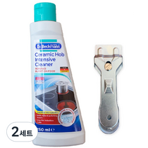닥터배크만 인덕션 상판 청소 세제 250ml + 스크래퍼 세트, 2세트