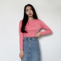 투데이앤룩 여성용 데일리 쫀쫀한 슬림핏 긴팔 레이어드 티셔츠