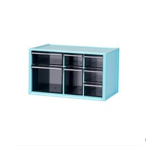 홈카롱 책상 7칸 수납장, 블루, 1개