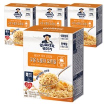 퀘이커 즉석 구운 누룽지 오트밀, 200g, 4개