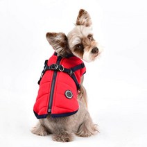퍼피아 반려동물 미스치프 하네스점퍼, 레드