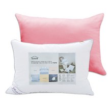 아임리빙 호텔용 퓨어소프트터치 다운필 베개솜 + 베개커버 세트, 인디핑크, 1개