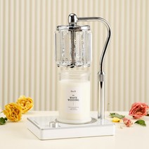 캔들백화점 높이조절 엘사 실버 화이트 캔들워머 + 소이캔들 370g 세트, 화이트웨딩, 1세트