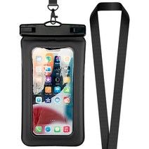 구스페리 프리미엄 에어 휴대폰 방수팩, 블랙, 1개