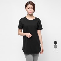 캐럿 여성용 반팔 레이어링 티셔츠