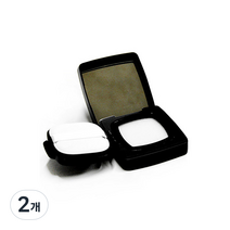마타바 DIY 쿠션팩트 매트사각 케이스 73 x 68 x 22 mm, 매트블랙, 2개