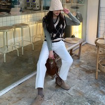 maison de design 여성용 크림일자PT