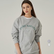 Elle Girl 오버핏 그래픽 특양면 맨투맨 PURE NATURE