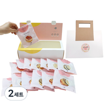 디톡톡 워터 에브리데이 건조과일 차 14종 선물 세트 + 크라프트 손잡이 쇼핑백, 2세트