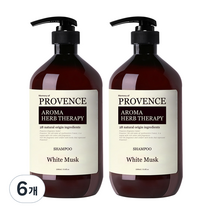 프로방스 아로마 허브 테라피 샴푸 화이트머스크, 1L, 6개