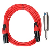 유트렌드 양캐논 XLR 마이크 케이블 3m + 5.5 변환젠더, XL55, 레드