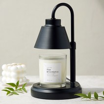 에인디 불빛높이조절 초초 블랙 워머+워머전용 소이캔들 280g세트, 파인유칼립투스, 1세트
